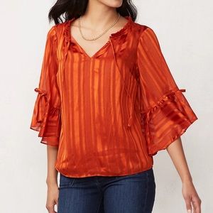 ❌❌❌SOLD❌❌❌❌NWT Lauren Conrad Women’s Petal sleeve peasant top